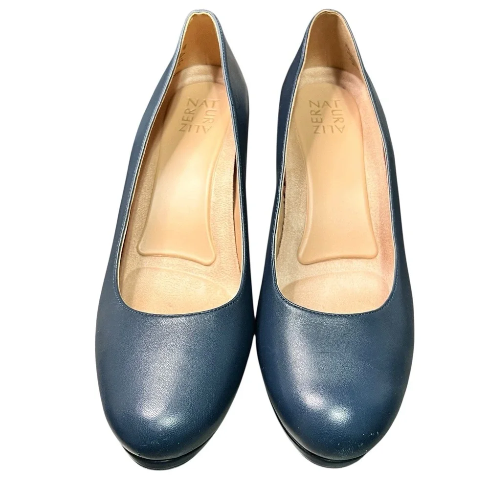 Naturalizer Michelle Leather Pumps Womens 11M Navy Blue 3.5